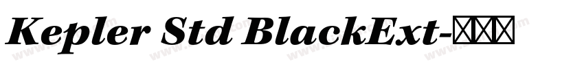 Kepler Std BlackExt字体转换